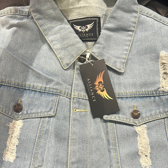 Alliance Fashion Other - Alliance Fashion Distressed Denim Jacket Sz X-Large